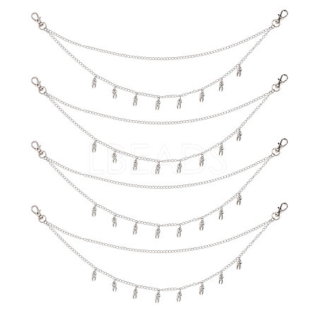 4Pcs Brass Chain Belts HJEW-CA00099-1