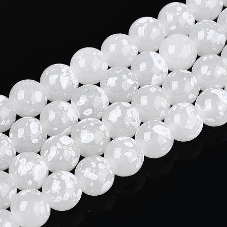 Baking Paint Glass Beads X1-DGLA-N015-8mm-01-1