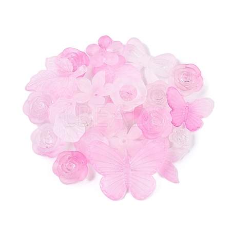 Transparent Acrylic Beads OACR-H039-04F-1