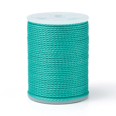 Round Waxed Polyester Cord YC-G006-01-1.0mm-25-1