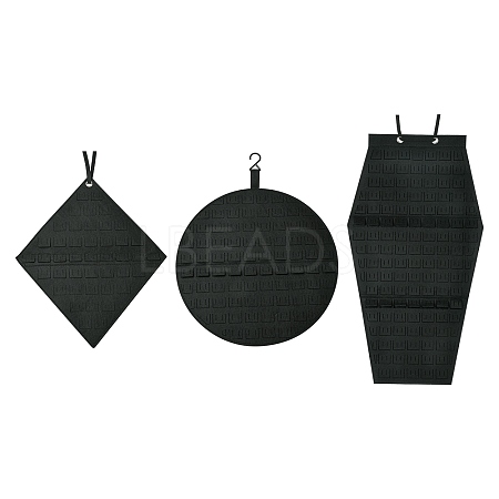 3Pcs 3 Styles Wall Mounted Brooch Jewelry Display Rolls ODIS-CJ0001-03-1