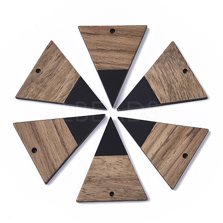 Resin & Walnut Wood Pendants LS-X-RESI-T035-06C-1