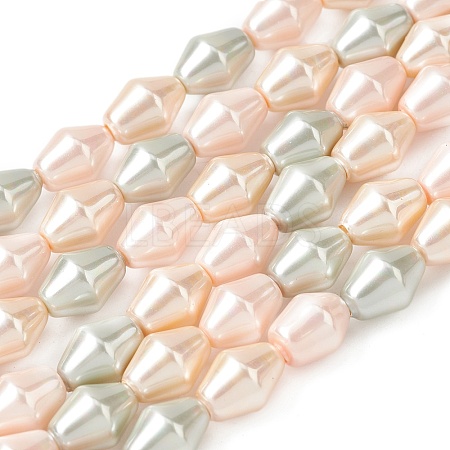 Electroplate Opaque Glass Imitation Pearl Bead Strands EGLA-H113-05D-1