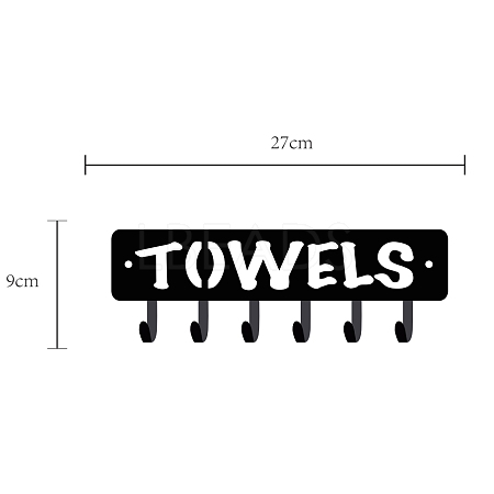 Iron Wall Mounted Hook Hangers AJEW-WH0156-012-1