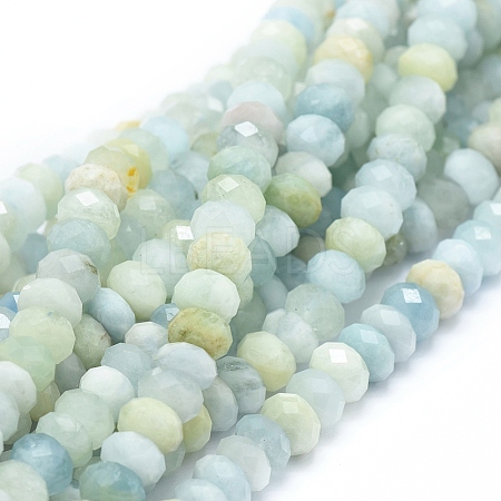 Natural  Aquamarine Beads Strands G-D0010-25-1