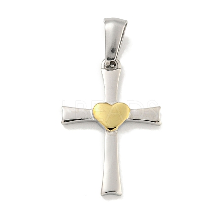304 Stainless Steel Pendants STAS-C102-14GP-1