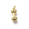 Brass Micro Pave Cubic Zirconia Charms X-KK-P295-19G-1