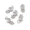 Brass Micro Pave Cubic Zirconia Pendants KK-E068-VB201-4