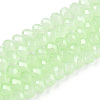 Baking Paint Imitation Jade Glass Bead Strands LS-DGLA-A034-J8MM-A03-1