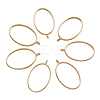 Rack Plating Alloy Open Back Bezel Pendants PALLOY-TA0001-10G-2