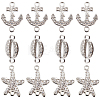 SUNNYCLUE 30Pcs 3 Styles Alloy Connector Charms with Crystal Rhinestone FIND-SC0007-89-1