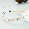 Glass Rhinestone Hair Bands OHAR-PW0007-42A-1