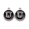 Platinum Plated Alloy Charms ENAM-S118-02U-P-1