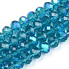 Electroplate Glass Beads Strands X-EGLA-A034-T4mm-L25-1
