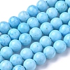 Assembled Synthetic Hemimorphite and Larimar Beads Strands G-D0006-C01-8mm-1