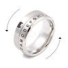 Titanium Steel Spinner Ring RJEW-C019-07P-3