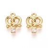 Brass Micro Pave Cubic Zirconia Pendants KK-N263-92A-G-1