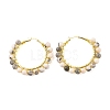 Natural Zebra Jasper Beaded Hoop Earrings for Women EJEW-C003-03D-RS-1