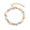 304 Stainless Steel Enamel Colorful Dolphin Link Chain Bracelets for Women WG28F33-01-5