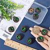 10Pcs 1-Hole Alloy Rhinestone Shank Button BUTT-GF0003-54-3