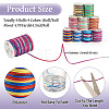 9 Rolls 9 Colors Segment Dyed Polyester Thread NWIR-TA0001-37A-4