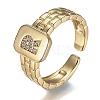 Brass Micro Pave Clear Cubic Zirconia Cuff Rings RJEW-H538-02G-R-3