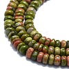 Natural Unakite Beads Strands G-K245-B05-01-3