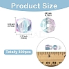 300Pcs Two Tone Transparent Spray Painted Acrylic Beads ACRP-YW0001-16-3