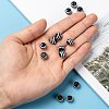 Round Striped Resin Beads RESI-R158-10mm-11-5