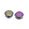 Rack Plating Rainbow Color Alloy Beads PALLOY-S180-364-3