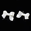 Spray Painted CCB Plastic Bowknot Stud Earring Findings CCB-Q091-07A-2
