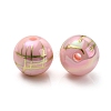 UV Plating Rainbow Iridescent Acrylic Beads PACR-E001-02D-3