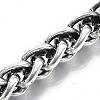 Men's Alloy Wheat Chain Bracelets BJEW-T014-07AS-3