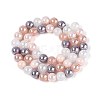 Electroplate Glass Beads Strands X-EGLA-N019-8mm-01-2