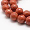 Natural Red Jasper Beads Strands G-G735-49-4mm-A--1