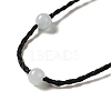 Natural Aquamarine Braided Bead Necklacess NJEW-K258-06F-2