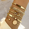5Pcs Alloy Bangles for Women FS-WG33CDB-05-1