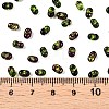 Picasso Spray Painted Glass Seed Beads SEED-T006-04-19-4
