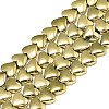 Electroplate Non-magnetic Synthetic Hematite Beads Strands X-G-S352-55-1