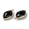 Natural Obsidian Pendants G-B009-01G-W-2