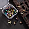 60Pcs 4 Style Ion Plating(IP) 304 Stainless Steel Lobster Claw Clasps STAS-LS0001-46MC-5