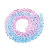 Gradient Color Baking Paint Glass Bead Strands LS-DGLA-A039-T4mm-A06-3