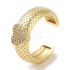 Rack Plating Brass Pave Clear Cubic Zirconia OPen Cuff Rings RJEW-M172-12G-1