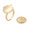 Brass Adjustable Ring Findings KK-K382-15C-G-1