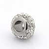 Nice Large Hole 304 Stainless Steel Polymer Clay Pave Rhinestone European Beads X-CPDL-O002-02A-2