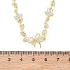 Brass Pave Cubic Zirconia Flower Pendant Necklaces NJEW-C121-04E-G-5