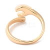 Natural Shell Spanner Open Cuff Ring with Cubic Zirconia RJEW-G288-07G-3