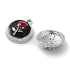 Rack Plating Alloy Enamel Pendants PALLOY-F311-12P-2