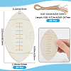 20Pcs Unfinished Wood Pendant Decorations WOOD-SP0001-35B-2