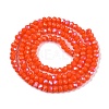 Electroplate Opaque Solid Color Glass Beads Strands EGLA-A044-P1mm-L21-2